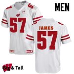 Men's Wisconsin Badgers NCAA #57 Alec James White Authentic Under Armour Big & Tall Stitched College Football Jersey PH31S35OJ